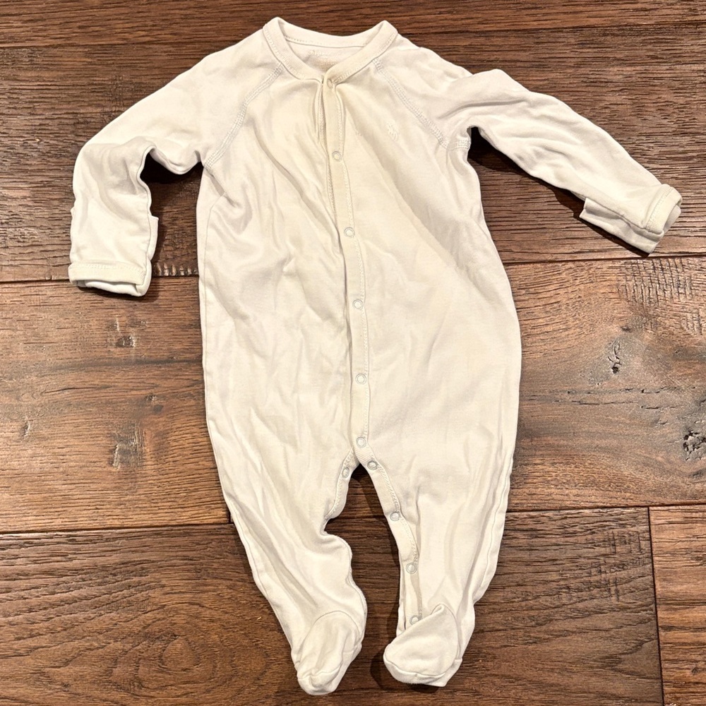 Two light blue footed one pieces. Size 6 months